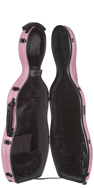 Tonareli Shaped Viola Fiberglass Cases with Wheels VAF1002 Pink