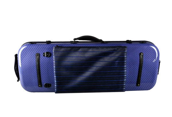Tonareli Oblong Fiberglass Viola Case Special Edition Blue Checkered VAFO1005 - Fiddle Cases