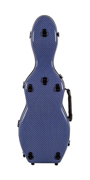 Tonareli Violin Shaped Fiberglass Case VNF1023 Special Edition Blue Checkered