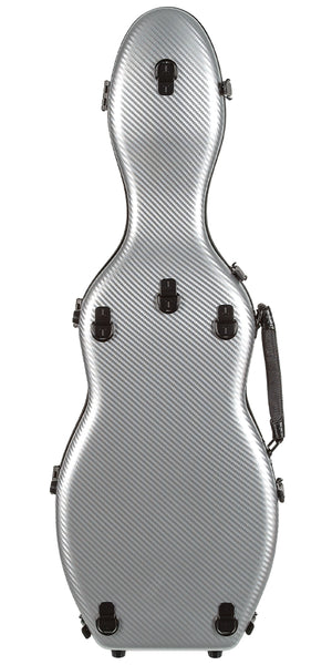 Tonareli Violin Shaped Polycarbonate Case VNPC 1026 Special Edition Silver Titanium