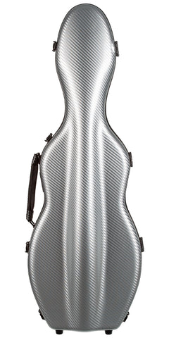 Tonareli Violin Shaped Polycarbonate Case VNPC 1026 Special Edition Silver Titanium