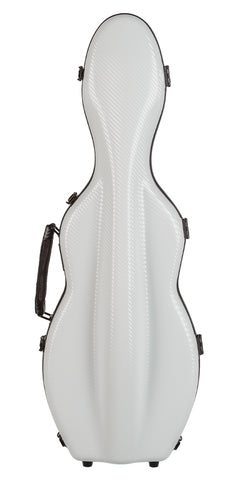 Tonareli Violin Shaped Polycarbonate Case VNPC 1028 Special Edition White Titanium
