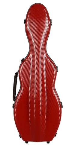 Tonareli Violin Shaped Polycarbonate Case VNPC 1031 Special Edition Maroon Titanium