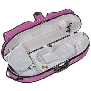 Bobelock 1047 Puffy Half Moon Violin Case Purple - Fiddle Cases