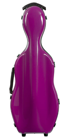 Tonareli Shaped Viola Fiberglass Cases with Wheels VAF1001 Purple