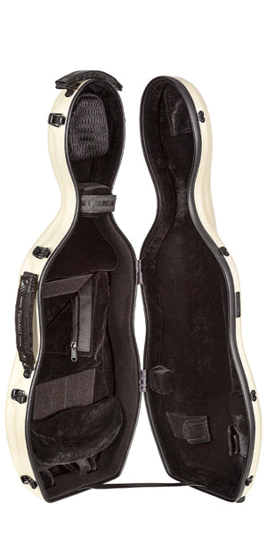 Tonareli Shaped Viola Fiberglass Cases with Wheels VAF1011 Pearl