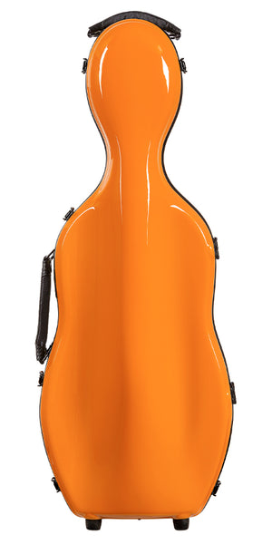 Tonareli Shaped Viola Fiberglass Cases with Wheels VAF1012 Orange