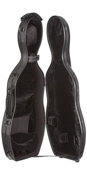 Tonareli Shaped Viola Fiberglass Cases with Wheels VAF1013 Special Edition Carbon-look Checkered