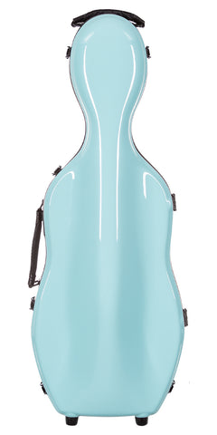 Tonareli Shaped Viola Fiberglass Cases with Wheels VAF1018 Turquoise
