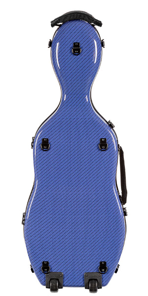 Tonareli Shaped Viola Fiberglass Cases with Wheels VAF1021 Blue Checkered