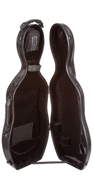 Tonareli Shaped Viola Polycarbonate Cases with Wheels VAPC1023 Special Edition Black Titanium