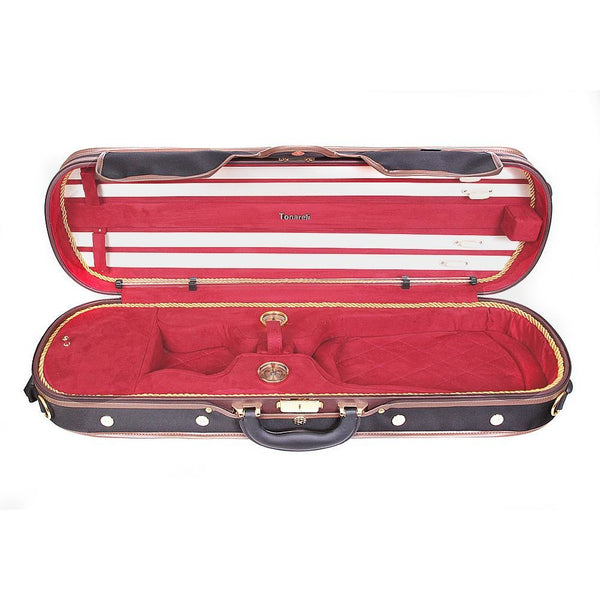 Tonareli Deluxe Violin Case VNDLUX1001 Red - Fiddle Cases
