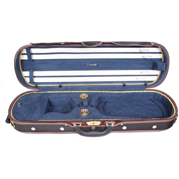 Tonareli Deluxe Violin Case VNDLUX1002 Blue - Fiddle Cases