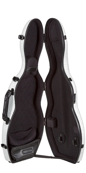 Tonareli Violin Shaped Fiberglass Case VNF1014 Special Edition White Speckled