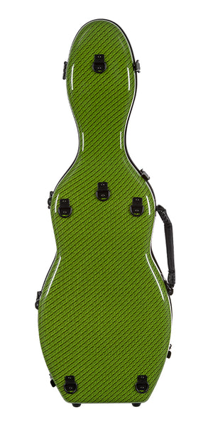 Tonareli Violin Shaped Fiberglass Case VNF1022 Special Edition Green Checkered