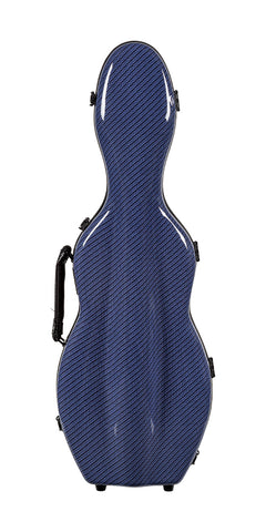 Tonareli Violin Shaped Fiberglass Case VNF1023 Special Edition Blue Checkered