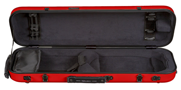 Tonareli Violin Oblong Fiberglass Case VNFO1004 Red