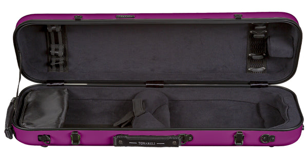 Tonareli Violin Oblong Fiberglass Case VNFO1006 Purple
