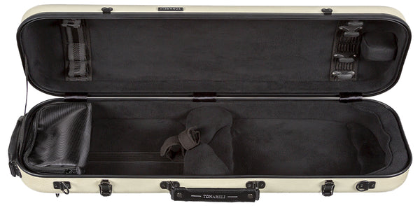 Tonareli Violin Oblong Fiberglass Case VNFO1009 Pearl