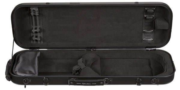 Tonareli Violin Oblong Fiberglass Case VNFO1010 Black