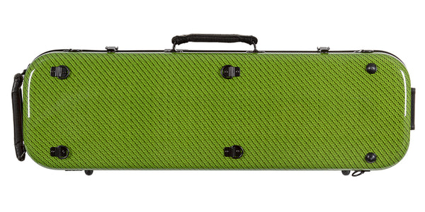 Tonareli Violin Oblong Fiberglass Case VNFO1016 Special Edition Green Checkered