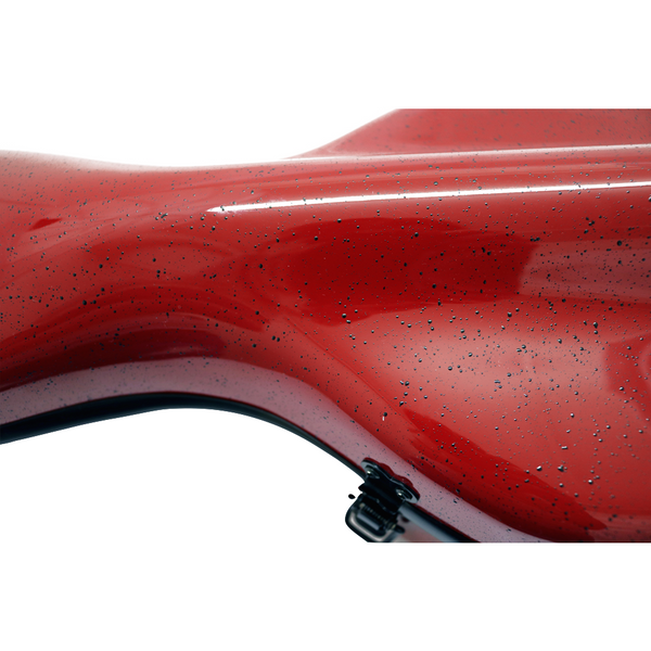 Tonareli Violin Shaped Fiberglass Case VNF1015 Special Edition Red Speckled - Fiddle Cases
